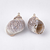 Electroplate Spiral Shell Pendants X-SSHEL-T009-20-2