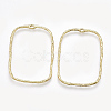 Brass Open Back Bezel Pendants KK-S348-130-1