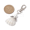 Angel Alloy & Wire Wrapped Natural Shell Pendant Decorations HJEW-JM02017-02-3