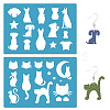 Acrylic Earring Handwork Template DIY-WH0359-039-1