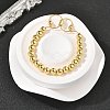 Rack Plating Brass Round Beaded Slider Bracelet for Women BJEW-B066-01A-02-5