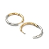 Ion Plating(IP) Two Tone 304 Stainless Steel Huggie Hoop Earrings EJEW-A106-02E-2