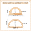 4Pcs 2 Styles D-shape Wooden Bag Handles FIND-WR0008-20-2