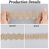 5 Yards Polyester & ABS Plastic Imitation Pearl Lace Ribbon OCOR-GF0004-92B-5