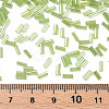 Transparent Colours Luster Glass Bugle Beads SEED-N005-001-A01-4