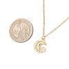 Brass Micro Pave Clear Cubic Zirconia Pendant Necklace NJEW-JN05390-02-3