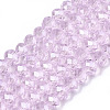 Electroplate Glass Beads Strands X-EGLA-A034-T6mm-A22-1