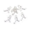 Silver Color Plated Alloy Letter Pendants PALLOY-J718-01S-4