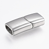Tarnish Resistant 304 Stainless Steel Magnetic Clasps with Glue-in Ends STAS-F130-92P-1