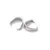 304 Stainless Steel Snap On Bails High Polished STAS-Z122-38P-2