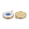 Brass Enamel Pendants KK-F821-48A-G-2
