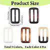 20Pcs Resin Tri-Glide Adjuster Buckles FIND-GF0008-12B-2