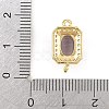 Brass Micro Pave Clear Cubic Zirconia Connector Charms CU-CBAFB7D-04G-03-3