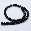 Natural Black Onyx Beads Strands G-P369-01-8mm-2