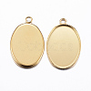 Ion Plating(IP) 304 Stainless Steel Pendant Cabochon Settings X-STAS-H378-06G-2