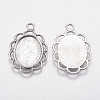 Tibetan Style Pendant Cabochon Settings X-TIBEP-0584-S-FF-2