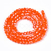 Opaque Solid Color Electroplate Glass Beads Strands EGLA-A039-P2mm-A03-3
