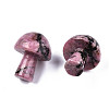 Natural Rhodonite GuaSha Stone G-N0325-02O-4