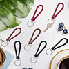 12Pcs 3 Colors PU Leather Knitting Keychains KEYC-CL0001-20A-3