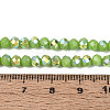 AB Color Plated Opaque Glass Rondelle Beads Strands EGLA-T029-4mm-09K-4