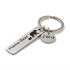 Mother's Day Gift 201 Stainless Steel Word Mama Bear Keychains KEYC-E040-01P-04-2