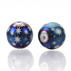Christmas Electroplate Glass Beads X-EGLA-R113-07F-2
