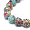 Natural Regalite/Imperial Jasper/Sea Sediment Jasper Heart Link Bracelets G-G974-07-4