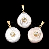 Baroque Natural Keshi Pearl Pendants PALLOY-JF05898-1