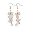 Natural Rose Quartz Chips Dangle Earrings EJEW-JE05266-03-1