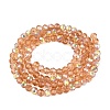 AB Color Plated Transparent Glass Rondelle Beads Strands EGLA-T029-4mm-10E-2