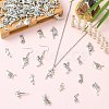 80Pcs 8 Styles Tibetan Style Alloy Pendants FIND-CJ0006-09-6
