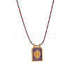 Brass and Enamel Pendant Necklaces FS-WG2CA9F-04-1