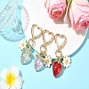 Acrylic Strawberry Pendant Decoration HJEW-SW00120-03-11