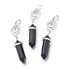 Natural Black Onyx Pointed Big Pendants G-D0021-01P-18-2
