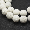 Unwaxed Natural Lava Rock Beads Strands G-J367-01-5mm-3