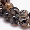 Natural Dragon Veins Agate Bead Strands G-K166-14-10mm-01-3