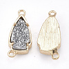 Natural Druzy Agate Links connectors G-S344-04B-2