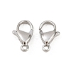 Tarnish Resistant 316 Surgical Stainless Steel Lobster Claw Clasps X-STAS-316-FL12A-4