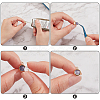 40Pcs 2 Color Ion Plating(IP) 304 Stainless Steel Stud Earring Settings STAS-GA0001-25-4