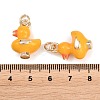 Brass Enamel Pendants KK-L275-38G-3
