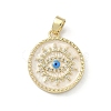 Brass Micro Pave Clear Cubic Zirconia Pendants KK-F905-22G-02-1