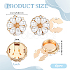 6Pcs Zinc Alloy & Rhinestone Cufflinks BUTT-PH0001-83LG-2