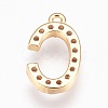Brass Letter Pendants X-KK-P150-03G-C-2