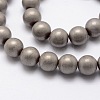 Electroplate Non-magnetic Synthetic Hematite Beads Strands G-R363-10mm-03-1