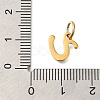Ion Plating(IP) 304 Stainless Steel Enamel Alphabet Charms STAS-F308-02G-U-3
