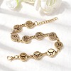 12 Constellations 304 Stainless Steel Link Chain Bracelets BJEW-I239-01G-11-2