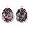 Natural Rhodonite Pendants G-T131-08F-2