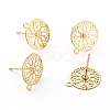 Brass Stud Earring Findings X-KK-S345-264G-2