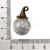 Natural Mixed Stone Round Pendants with Alloy Witch Hat G-D311-01AB-3
