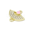 Alloy Rhinestone Fan Connector Charms PALLOY-R151-31G-01-2